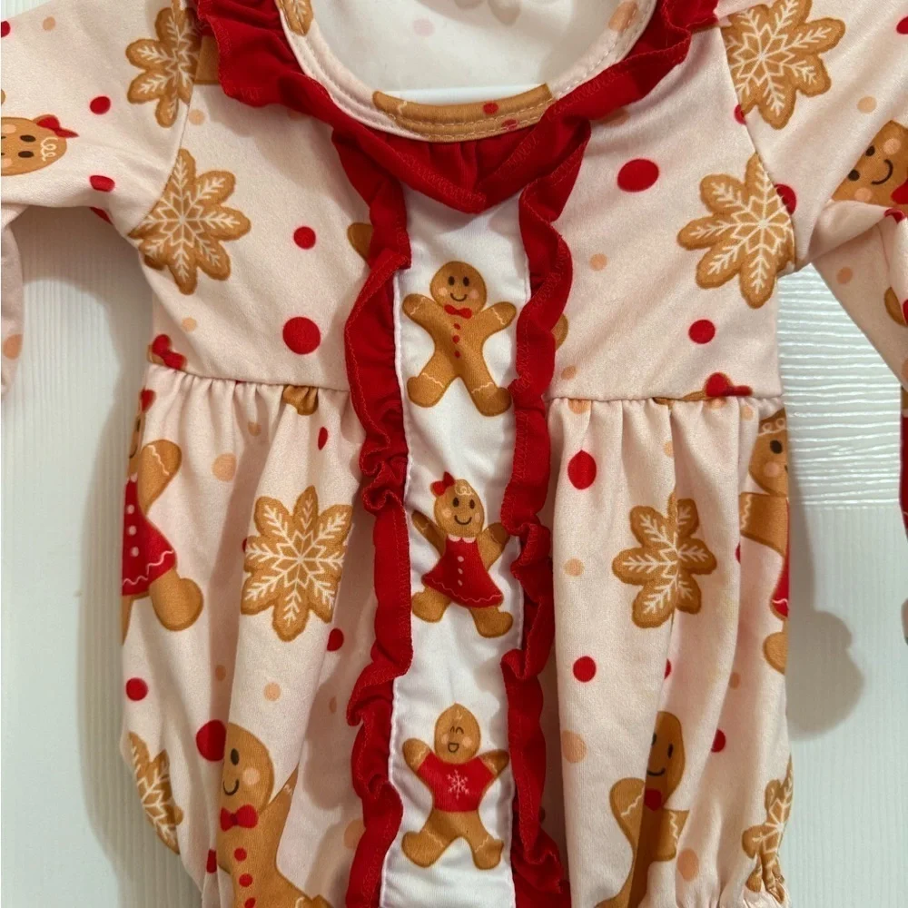 Boutique Gingerbread Man Romper